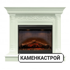 Каминокомплект Sicilia - Белый дуб с очагом Symphony 26&#039;&#039; DF2608-INT