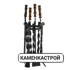 Каминный набор КОРЗИНКА дер. ручки