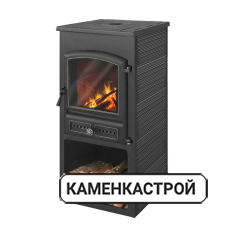 Печь-камин Этна БКД с плитой антрацит
