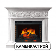 Каминокомплект Palace - Белый с серебром с очагом Vision 30 EF LED FX