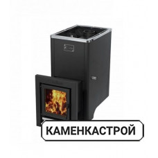 Дровяная печь Вулкан Эльбрус 20 Тоннель стекло с теплообменником