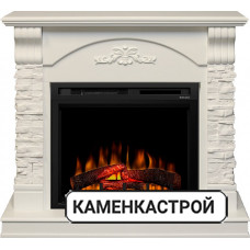 Каминокомплект Prague - Белый /Сланец белый с очагом XHD28L-INT