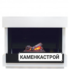 Каминокомплект Cube - Белый с черным с очагом Cassette 400 NH