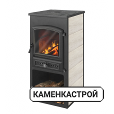 Печь-камин Этна БКД с плитой беж