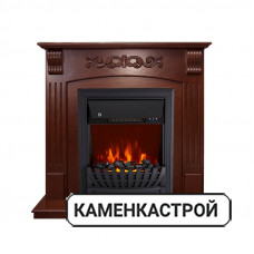 Каминокомплект Sorrento угловой - Орех с очагом Aspen Black