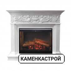Каминокомплект Palace - Белый с серебром с очагом Symphony 30&#039;&#039; DF3020-INT