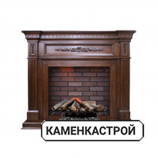 Каминокомплект Luxemburg - Темный орех с очагом Silverton