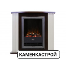 Каминокомплект Vianna DELUXE - Темный орех, белый