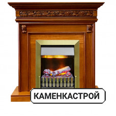 Каминокомплект Valletta - Орех с очагом Danville Antique Brass FB2