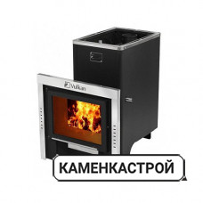 Дровяная печь Вулкан Эльбрус 20 Панорама с теплообменником