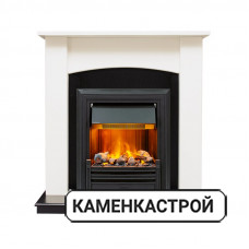 Каминокомплект Baltimore - Слоновая кость, черный с очагом Brookline Black
