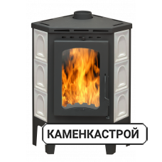 Бавария Угловая изразцовая Арка бежевая с металлической крышкой PKI 033