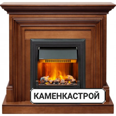 Каминокомплект Bradford - Орех с очагом Brookline Black