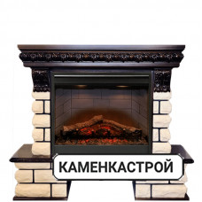 Каминокомплект Pierre Luxe Lord - Темный дуб/Шампань с очагом Symphony 26&#039;&#039; DF2608-INT