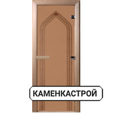 Дверь с рисунком Арка бронза матовая, коробка из лиственной породы дерева.