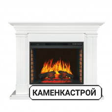 Каминокомплект Lyon - Белый с очагом Vision 28 EF LED FX