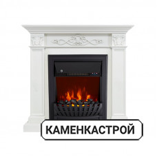 Каминокомплект Verona - Белый дуб с очагом Aspen Black