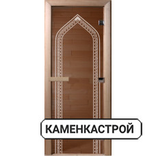 Дверь Арка Бронза прозрачная