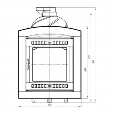 Печь банная Атмосфера с сеткой