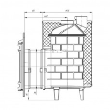 Печь банная Атмосфера с сеткой