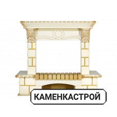 Портал Pierre Luxe угловой - Шампань / Слонова кост с патиной